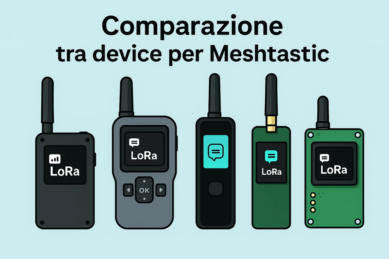 Comparazione device meshtastic